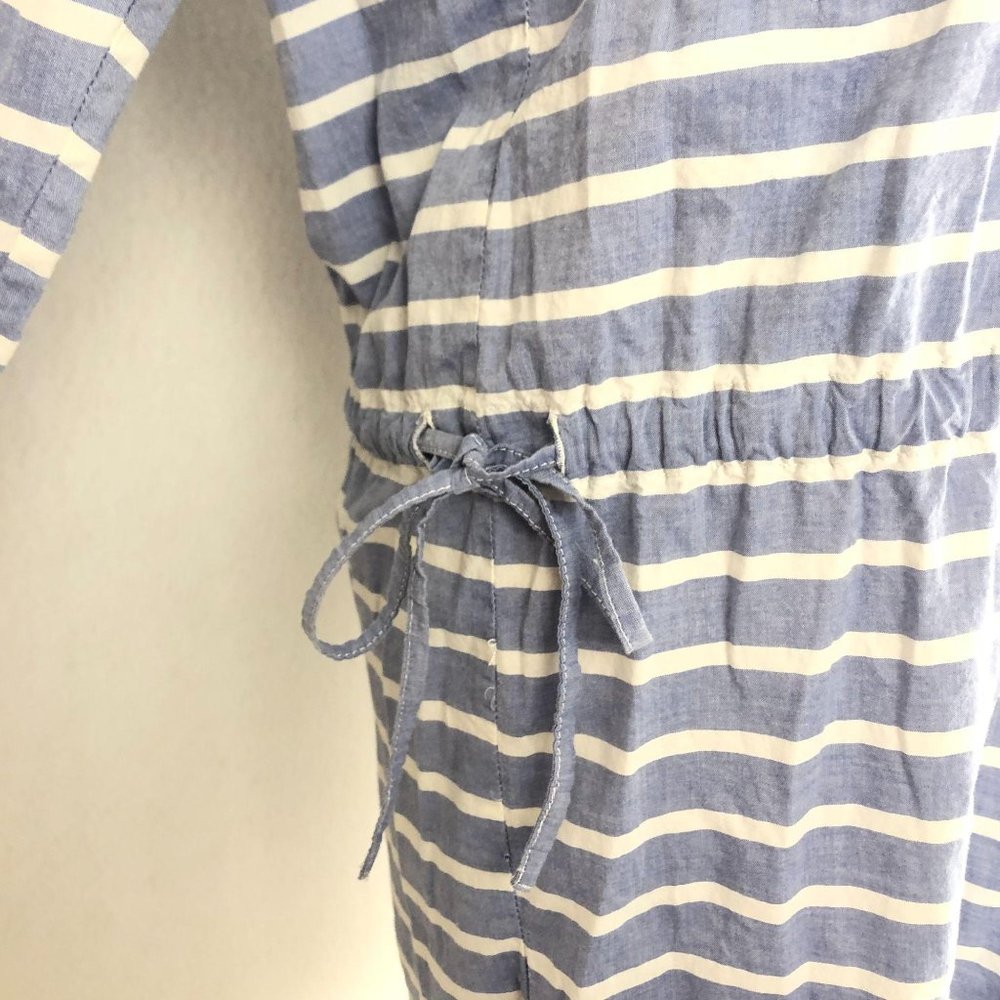 SOLD Gap Blue White Striped Drawstring Dress Sz S - Picture 8 of 11